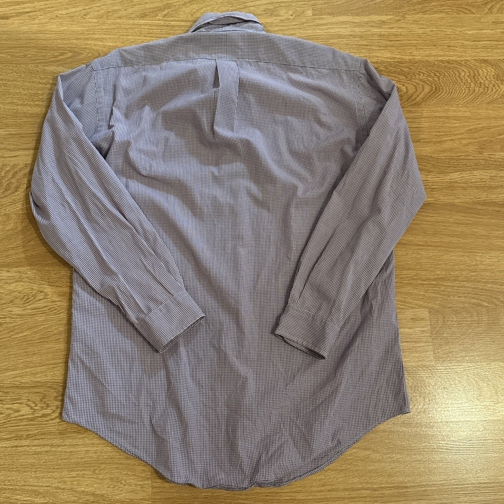 Ralph Lauren Dress Shirt Mens Size 15 32/33 Yarmouth Purple/White Gingham Plaid - Picture 3 of 5